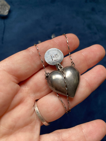 OOAK Radiating Heart Bottle Necklace