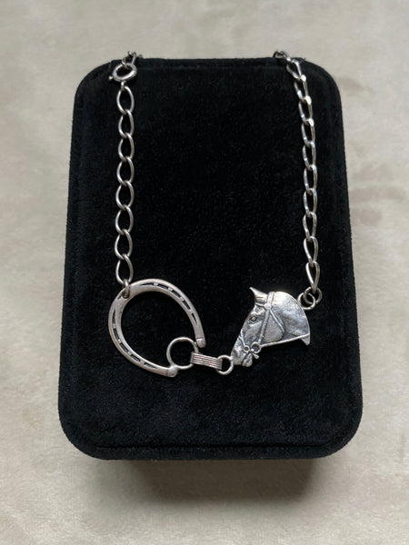 Vintage Sterling Horse Bit Choker Chain