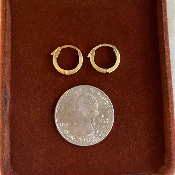 Vintage Perfect Hinged Hoops (14k)