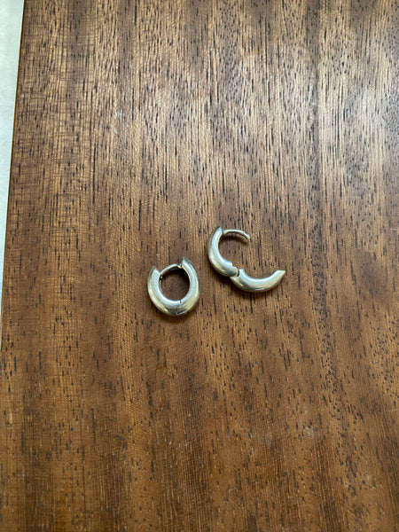 Vintage Sterling Silver Huggie Hoops