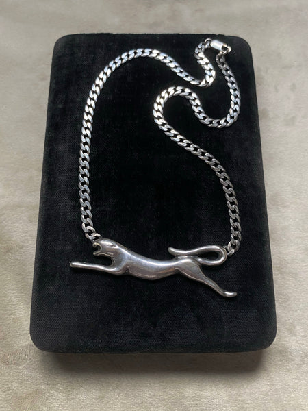 Vintage Sterling Silver Jaguar Chain