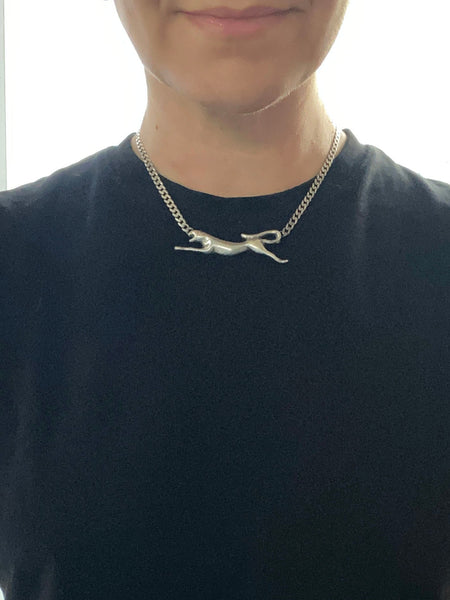 Vintage Sterling Silver Jaguar Chain