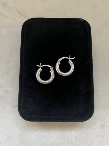 Vintage Small Thick Hoop Earring