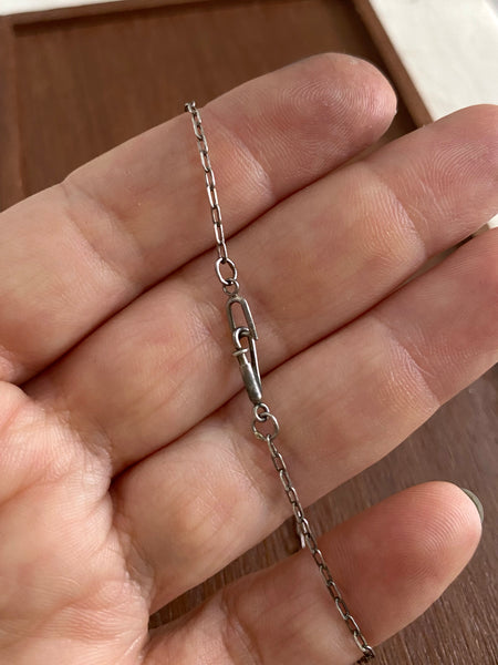 Vintage Solid Sterling Lion Charm Necklace