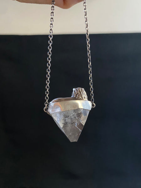 OOAK Apophyllite + Garnet Lion Talisman