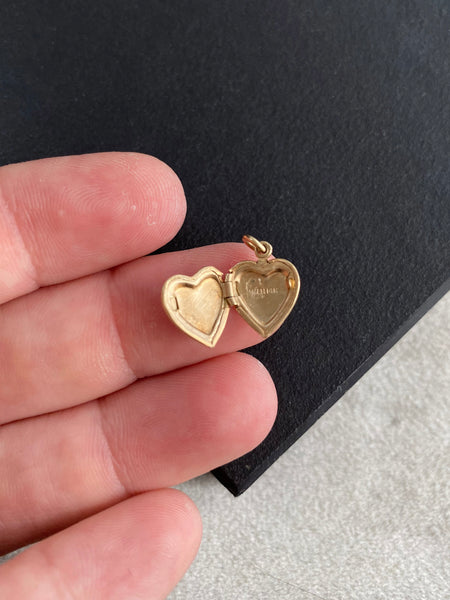 Vintage Precious Lil Heart Locket (14 karat)