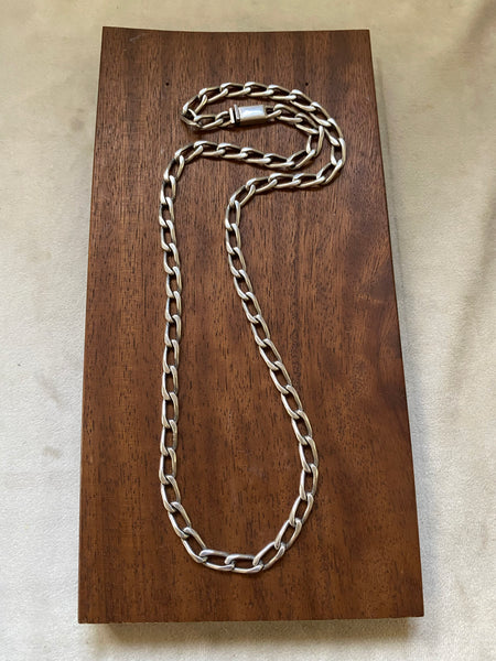 26" Heavy Vintage Mexican Elongated Curb Chain (SO GOOD)