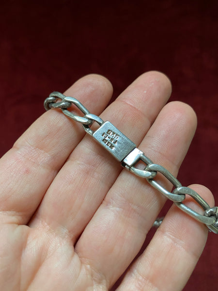 26" Vintage Mexican Sterling Chunky Elongated Curb Chain (SO GOOD)