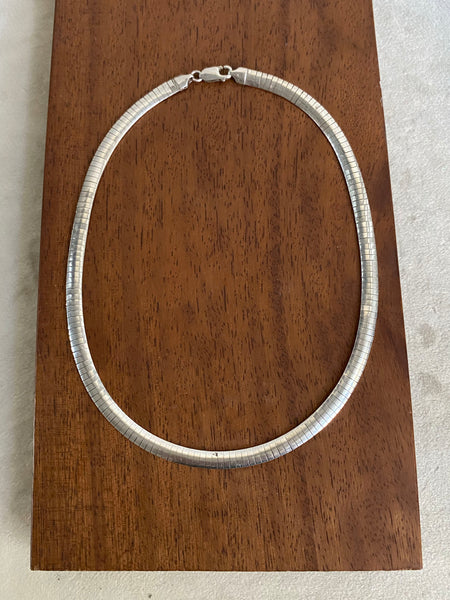 Vintage Italian Sterling Silver Omega Collar