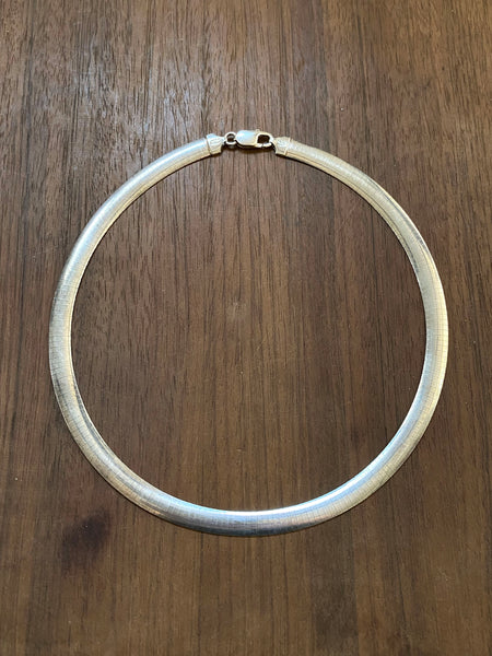 Vintage Italian Sterling Silver Omega Collar