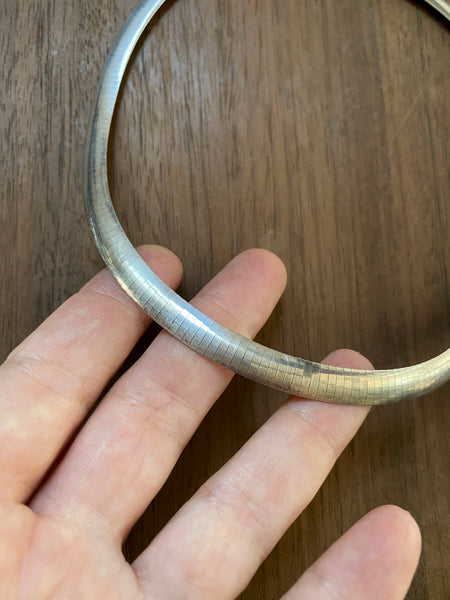 Vintage Italian Sterling Silver Omega Collar