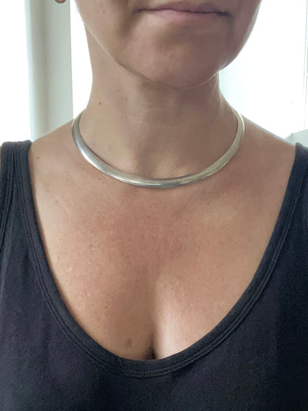 Vintage Italian Sterling Silver Omega Collar