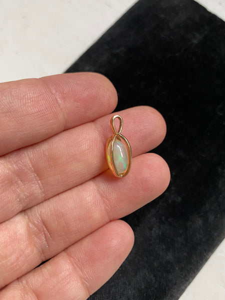 Handmade 14k Caged Opal Charm