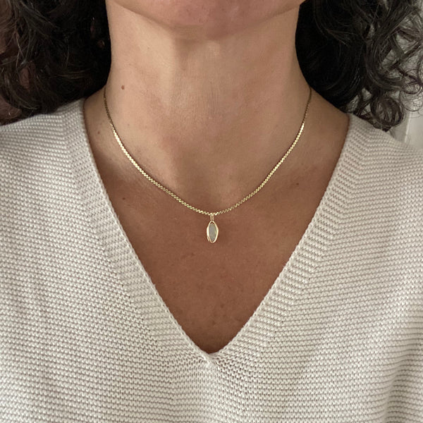 Handmade 14k Caged Opal Charm