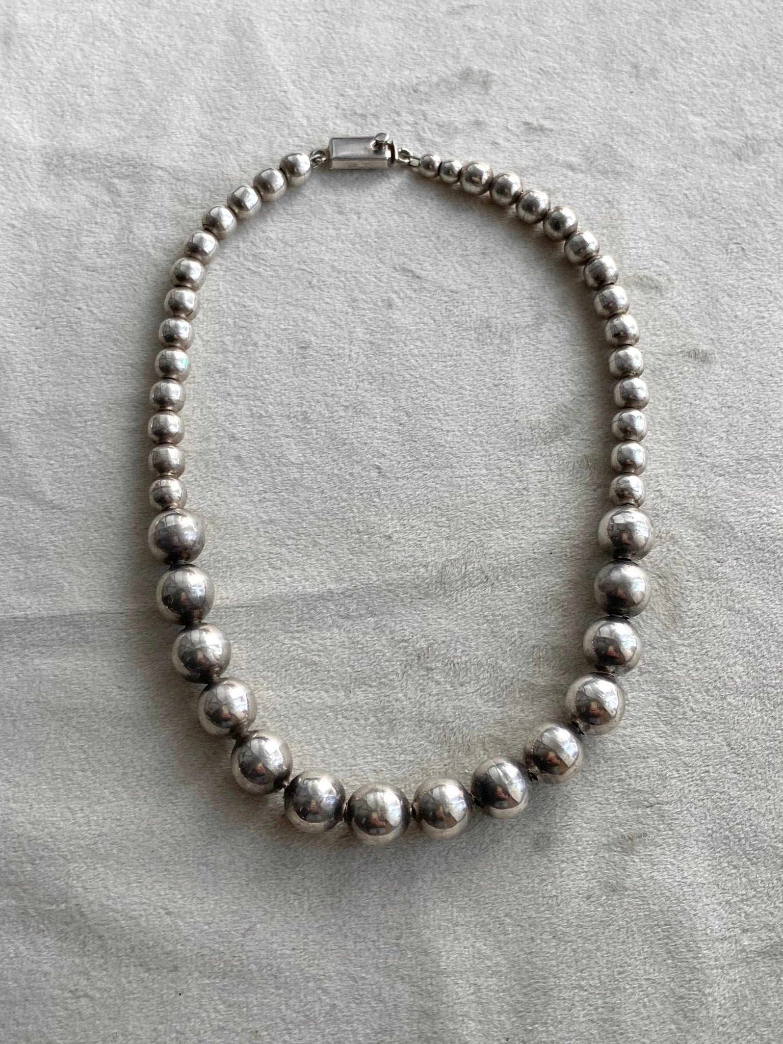 Vintage Sterling Silver Bench Pearls