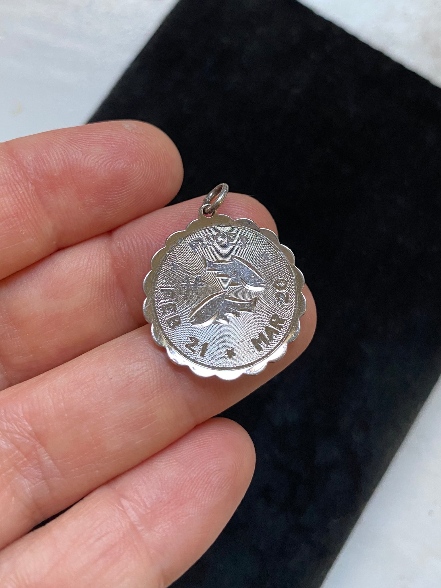 Vintage Pisces Disc Charm