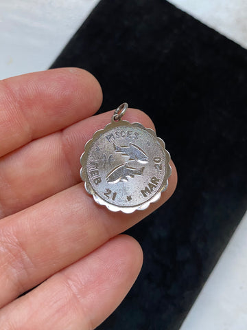 Vintage Pisces Disc Charm