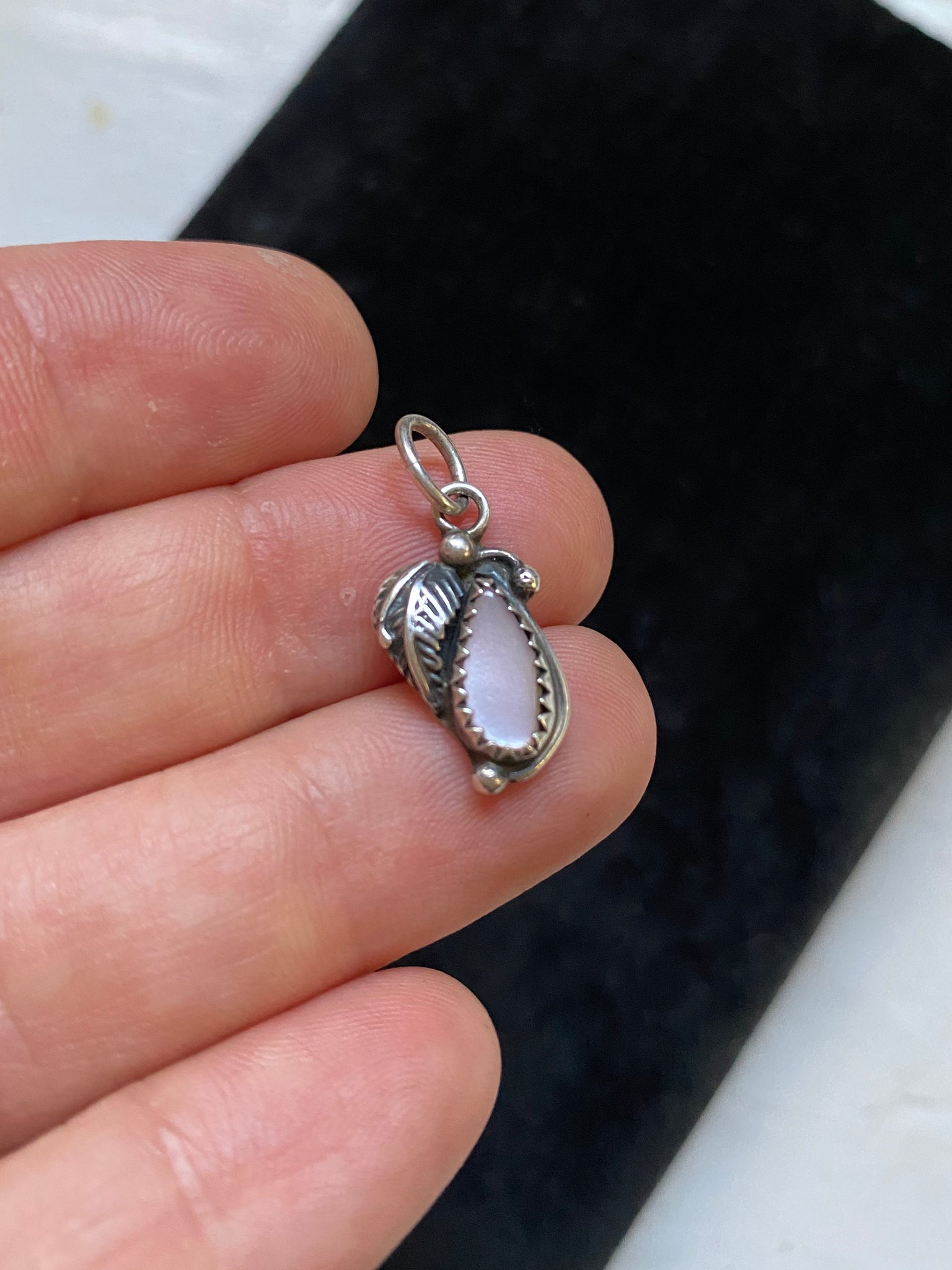 Vintage Pink Mother of Pearl Charm