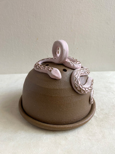 Ceramic Snake Incense Dome *pink*