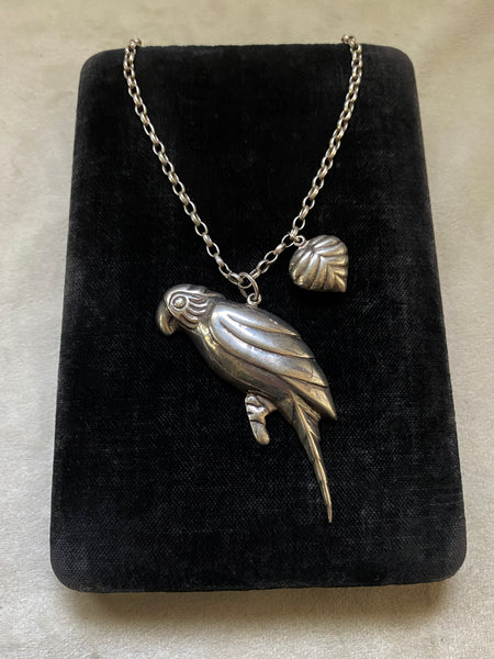 Vintage Puffy Parrot Necklace