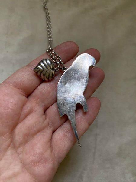 Vintage Puffy Parrot Necklace