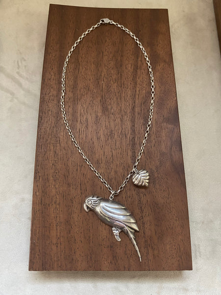 Vintage Puffy Parrot Necklace