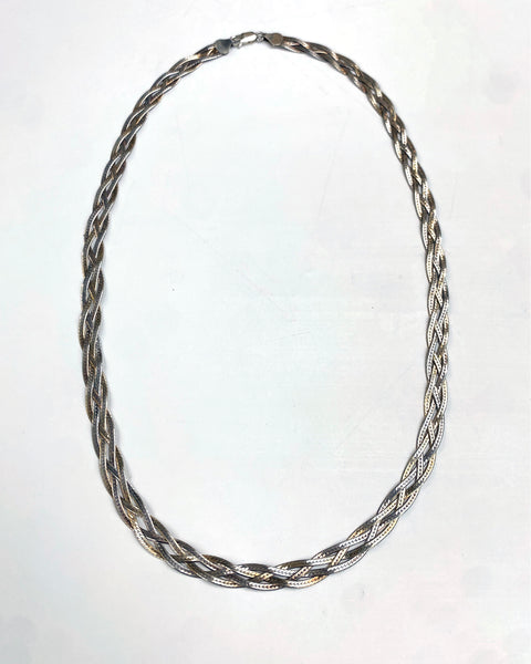 Vintage Everyday Braided Herringbone Chain