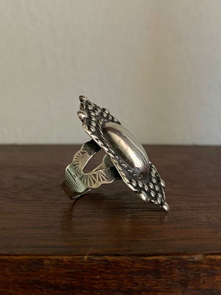 Vintage Shield Ring Sz 8