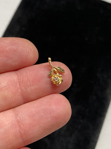 Vintage 14k Rose Charm