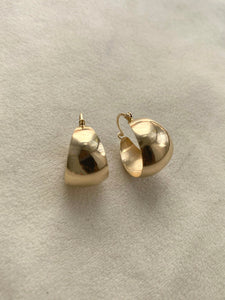 Vintage Saucer Hoop Earrings (14k)