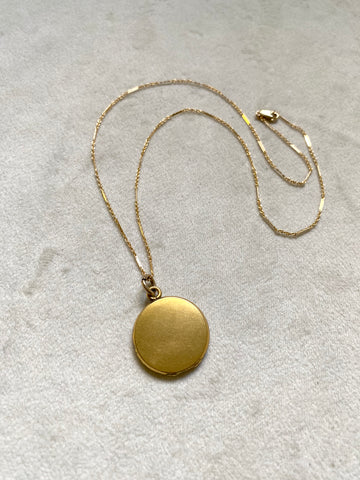 Vintage Simple Gold Filled Locket Necklace