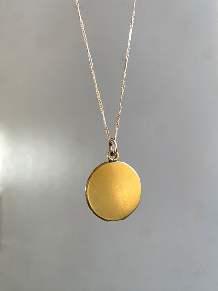 Vintage Simple Gold Filled Locket Necklace