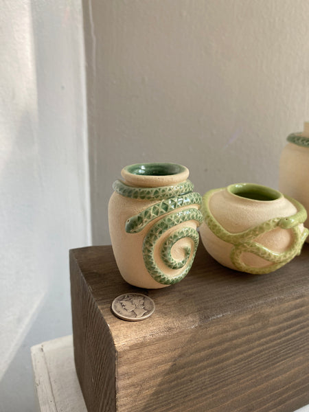 Mini Jade Snake Vase