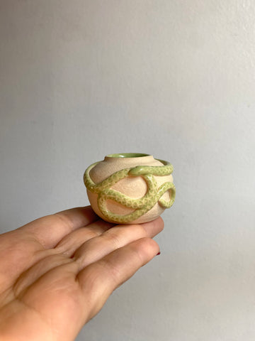 Mini Bright Green Snake Pot