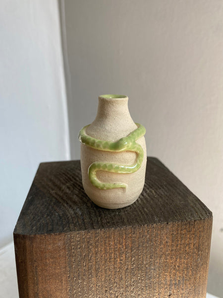 Mini-est Bright Green Snake Vase