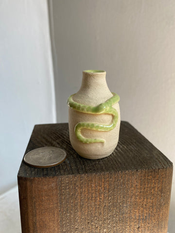 Mini-est Bright Green Snake Vase