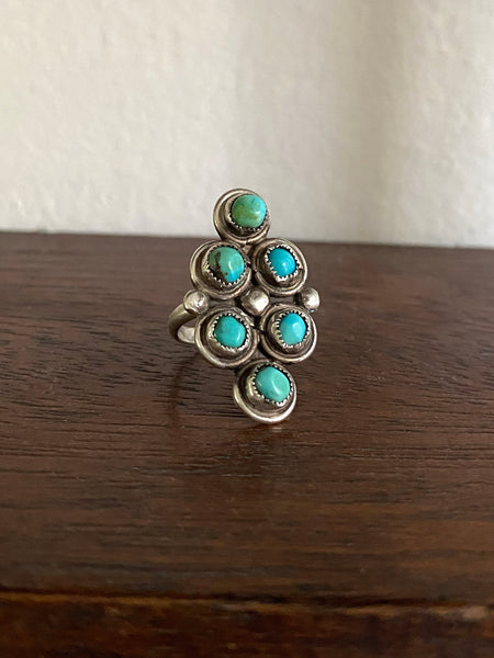 Vintage Zuni Turquoise Ring Size 4.5