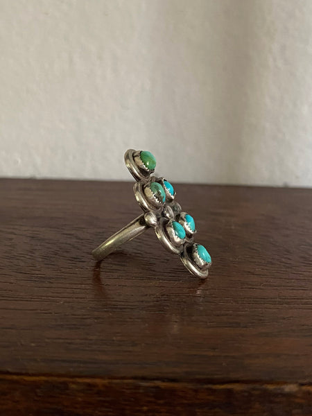Vintage Zuni Turquoise Ring Size 4.5
