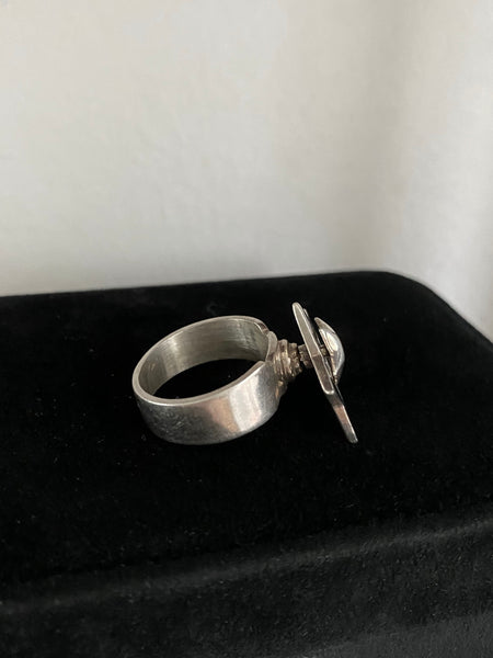 Vintage Sterling Star Spinner Ring Sz 7 1/2