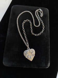 OOAK Vintage Heart + Star Necklace