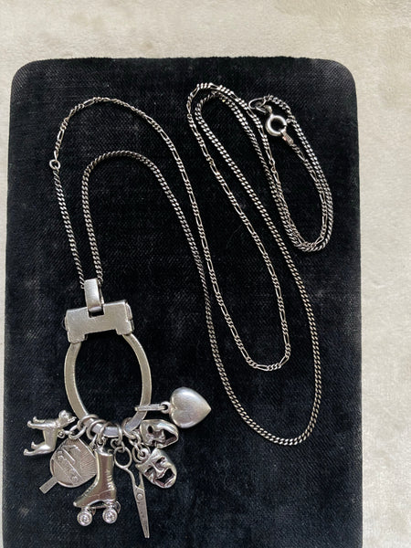 Vintage Sterling Silver "Summer in the City" Charm Necklace
