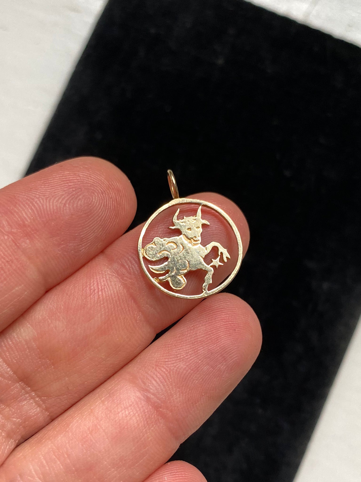 Vintage 14k Taurus Charm