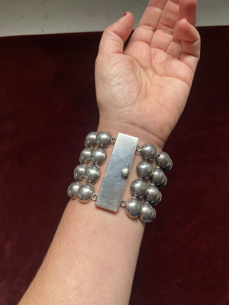 Best Vintage Taxco Dots Statement Bracelet