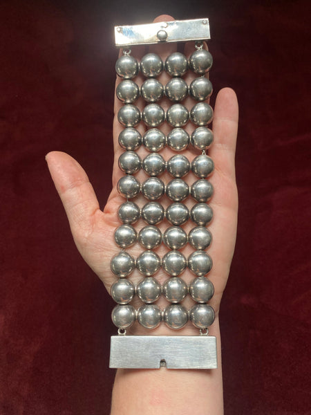 Best Vintage Taxco Dots Statement Bracelet