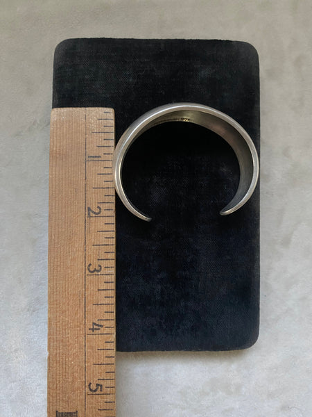 Vintage Mexican Sterling Sheild Cuff Bracelet