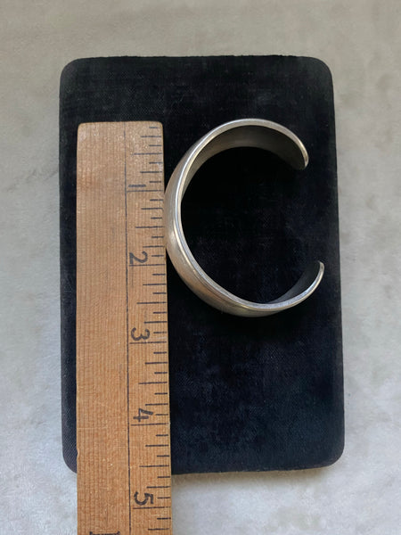Vintage Mexican Sterling Sheild Cuff Bracelet
