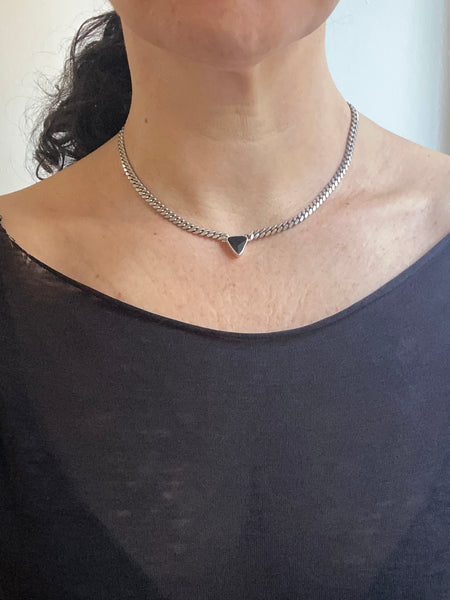 OOAK Tourmaline Tip Cuban Link Chain