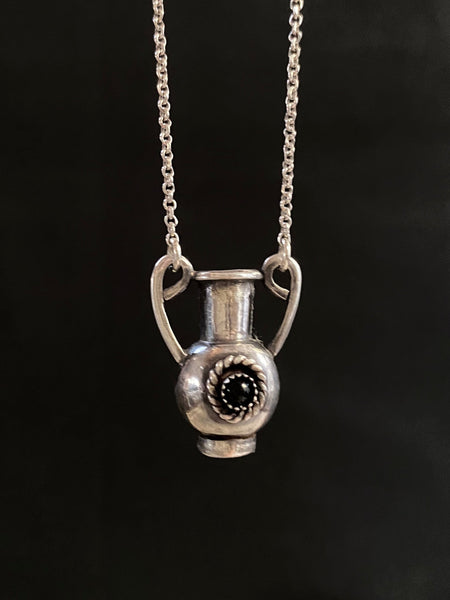 OOAK Onyx Krater Vase Pendant