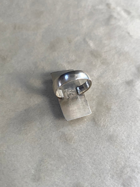 OOAK Kingman Turquoise Portal Ring 7