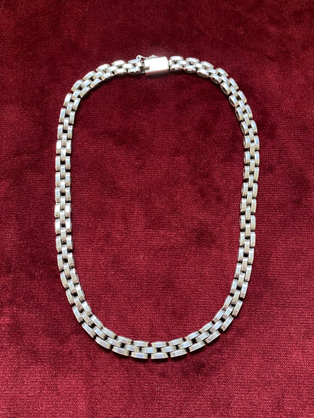 16" Vintage Mexican Sterling Watchlink Collar (Heavy! and Oh So Perfect)